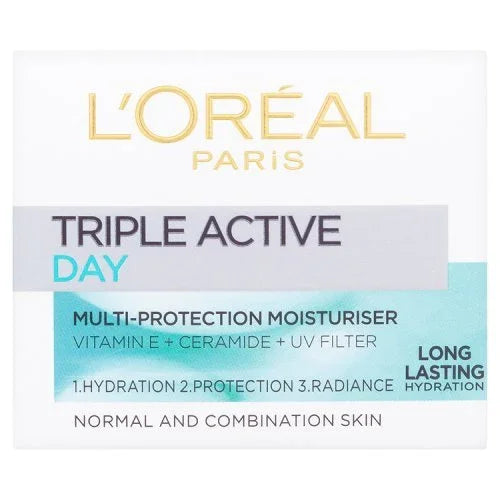 L'Oréal Triple Active Day Moisturiser for Normal & Combo Skin, 50ml - Exotic Pro