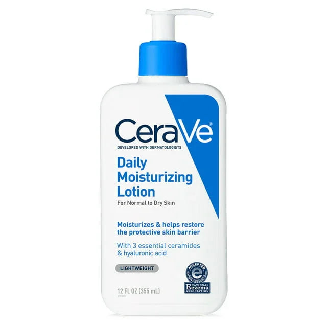Cerave Daily Moisturizing Face and Body Lotion for Normal and Dry Skin, 12 oz - Exotic Pro