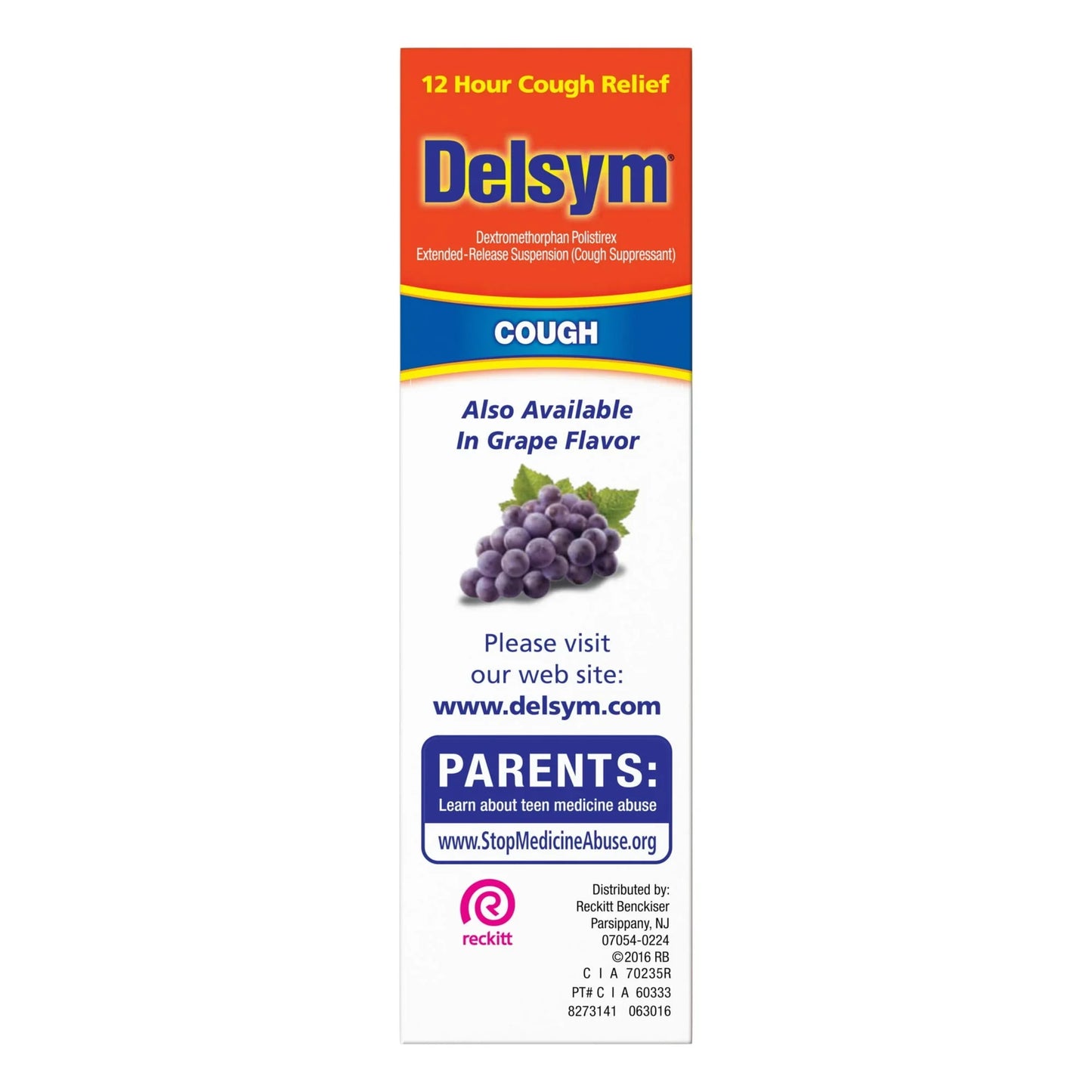 Delsym 12 Hour Cough Relief Liquid for Adults, Orange Flavor, 5 fl oz - Exotic Pro