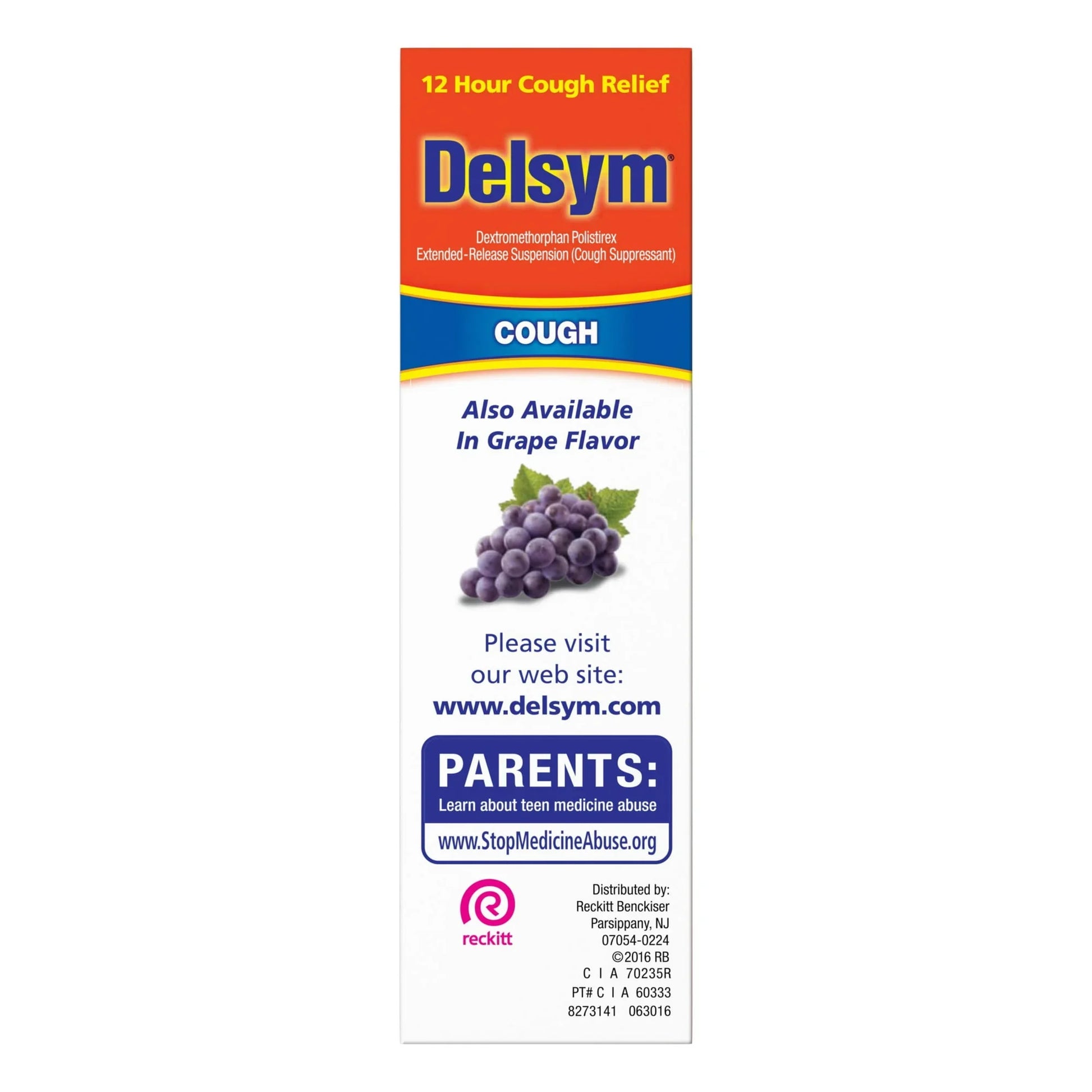 Delsym 12 Hour Cough Relief Liquid for Adults, Orange Flavor, 5 fl oz - Exotic Pro