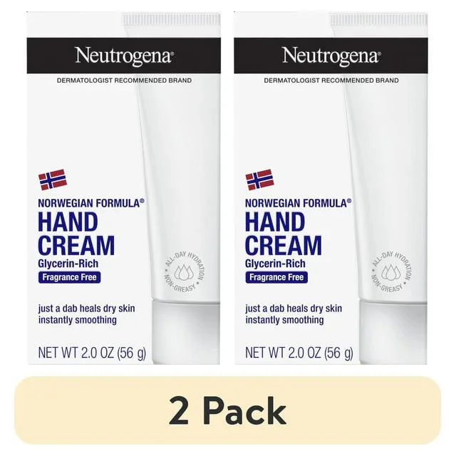 Neutrogena Norwegian Formula Dry Hand & Body Cream, Fragrance-Free, 2 oz (Pack of 2) - Exotic Pro