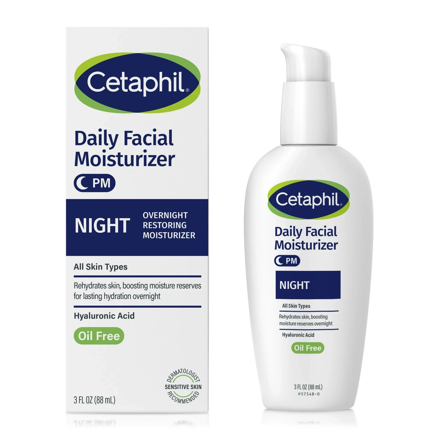 Cetaphil Daily Facial Moisturizer Oil-Free with Hyaluronic Acid, 3 fl oz - For All Skin Types - Exotic Pro