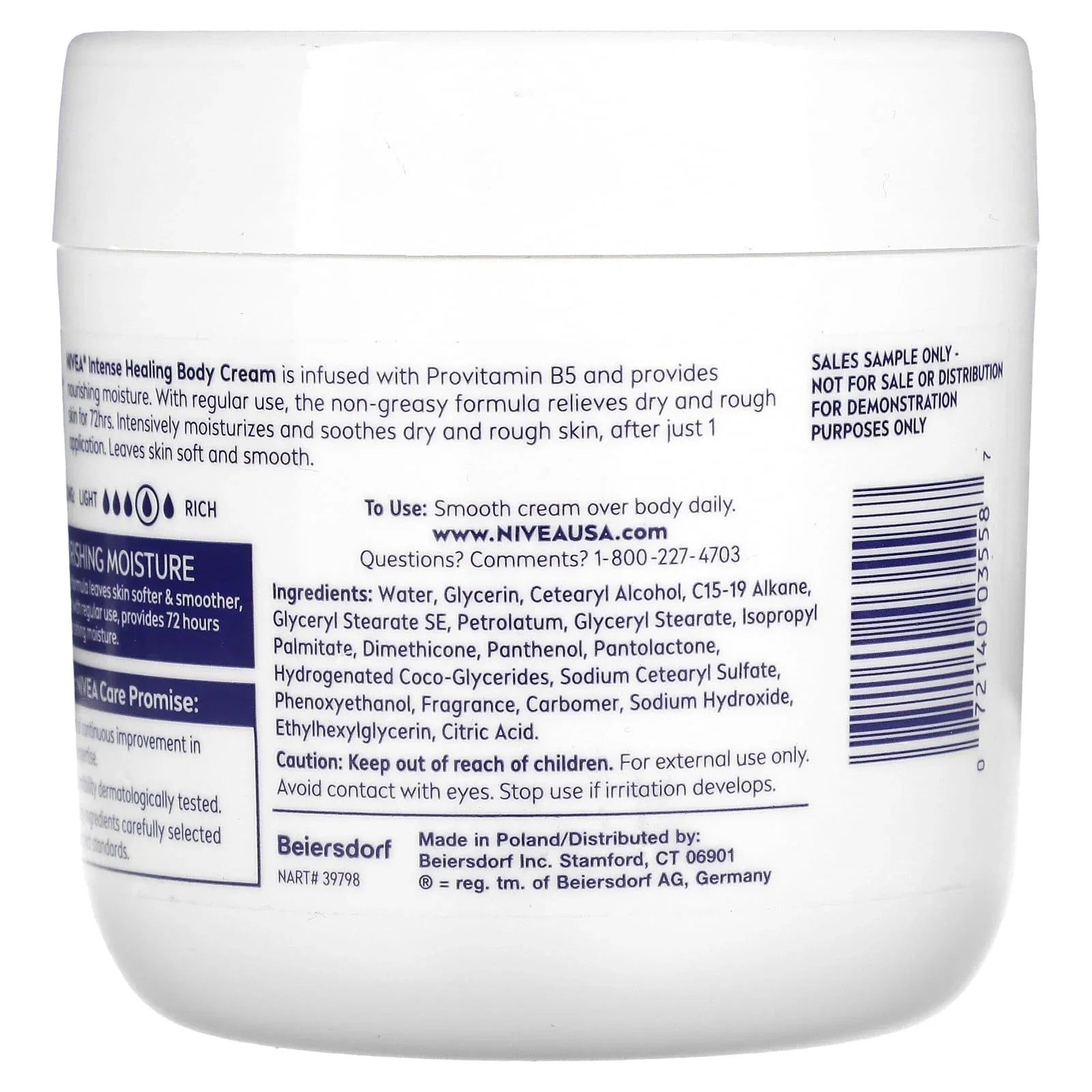 NIVEA Intense Healing Body Cream 13.5 oz | Moisturizer for Very Dry Skin - Exotic Pro
