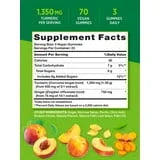 Vegan Turmeric Curcumin Gummies | 70 Count | Plus Ginger | Peach Flavor | Non-GMO & Gluten Free Supplement | By Natures Truth - Exotic Pro
