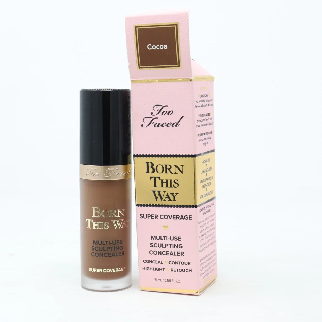Too Faced Born This Way Super Coverage Concealer Cocoa 0.5oz/15ml - Exotic Pro