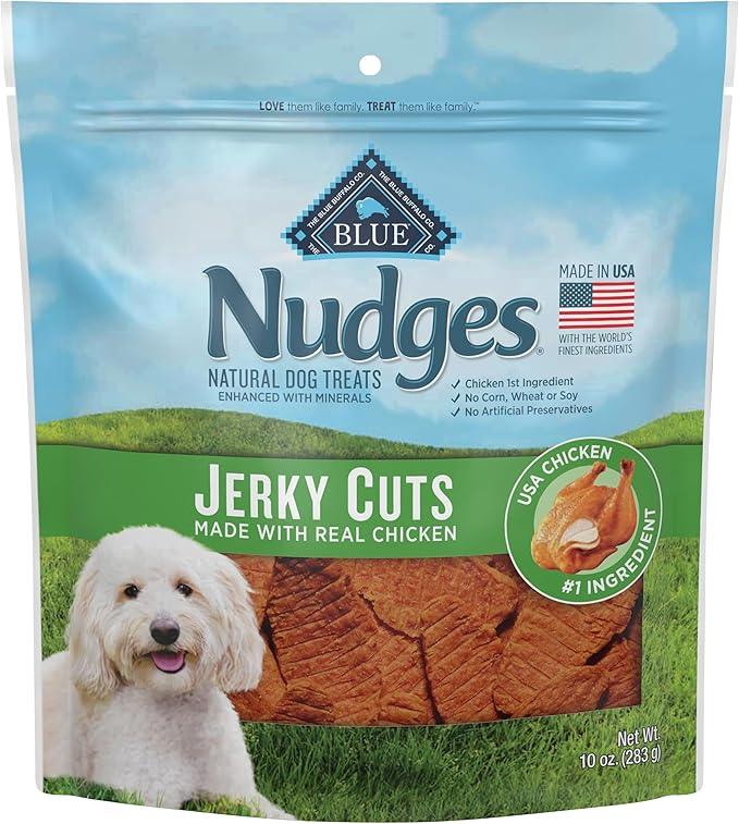 Blue Buffalo Nudges Jerky Cuts Natural Dog Treats, Chicken - 10 oz Bag - Exotic Pro