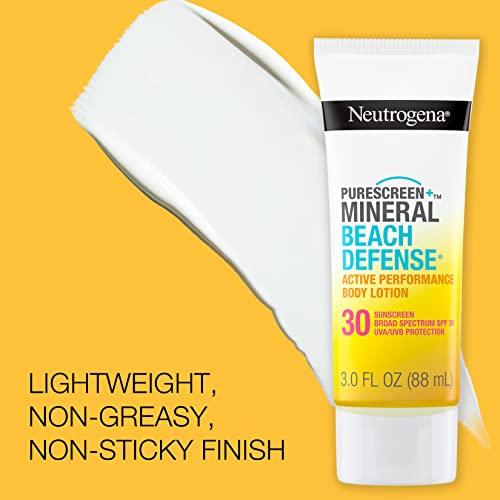 Neutrogena Purescreen+ Mineral Beach Defense Sunscreen Lotion, SPF 50, 3 oz - Exotic Pro