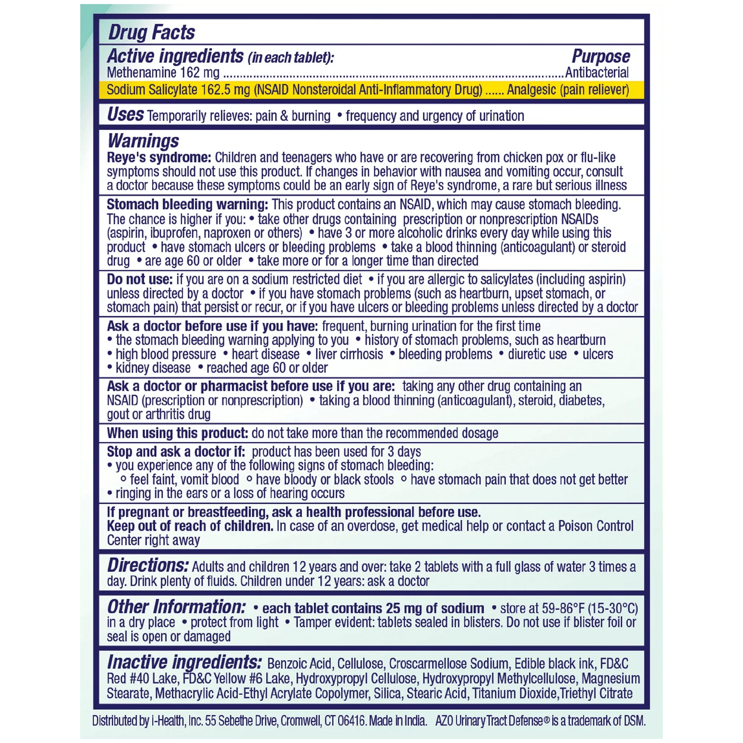 AZO Urinary Tract Defense Tablets, Antibacterial UTI Protection, 24 Ct - Exotic Pro