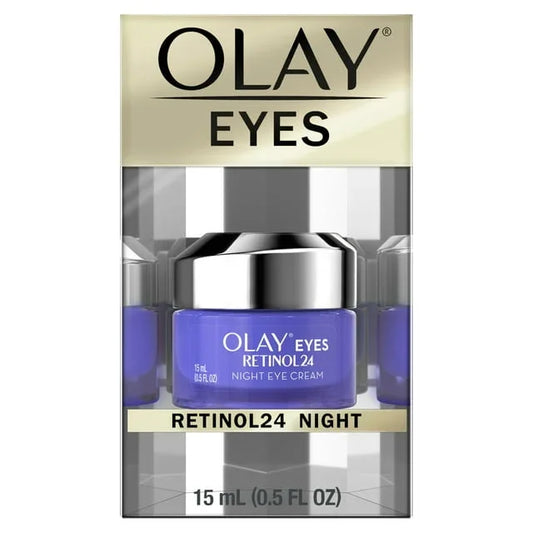Olay Retinol 24 Night Eye Cream, Fragrance-Free, Normal Skin, 0.5 fl oz - Exotic Pro