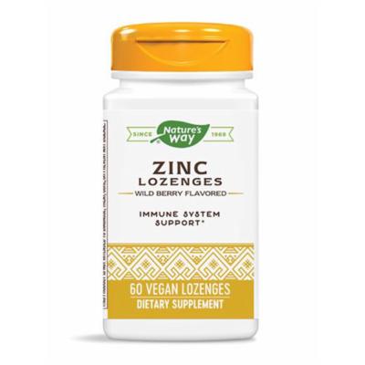 Nature's Way Zinc with Vitamin C & Echinacea – Wild Berry 23 mg 60 Lozenges