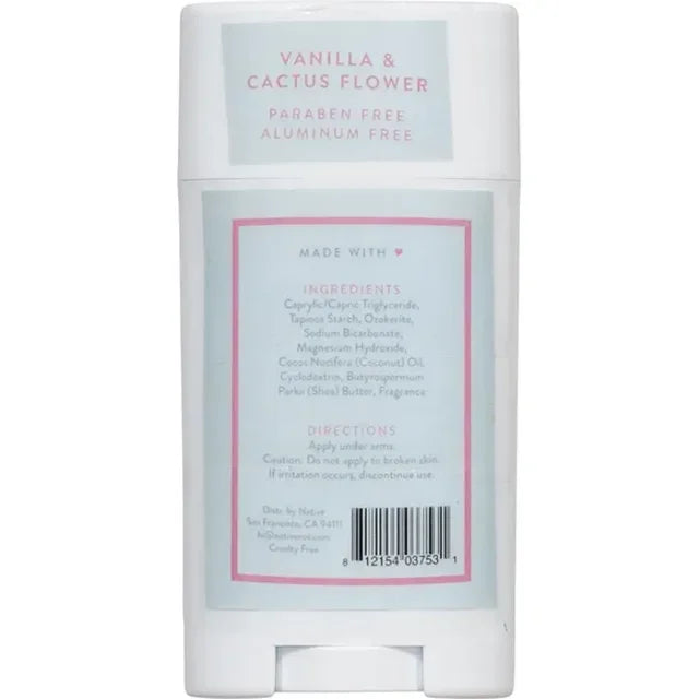 Native Deodorant Stick Vanilla & Cactus Flower, Aluminum-Free, 2.65 oz - Exotic Pro