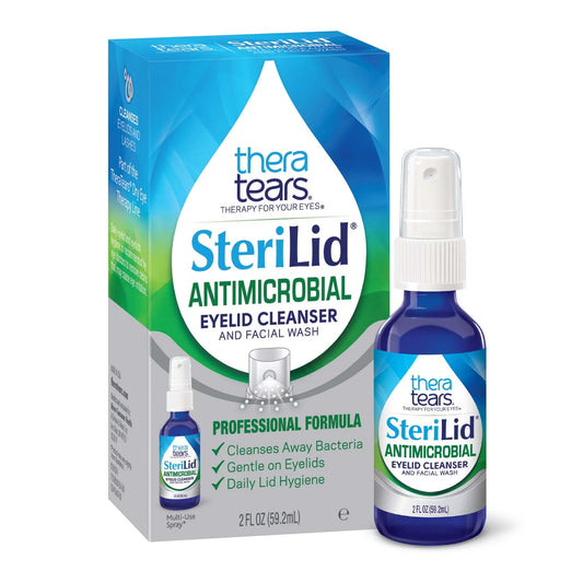 TheraTears SteriLid Antimicrobial Eyelid Cleanser and Facial Wash, 2 fl oz Spray - Exotic Pro
