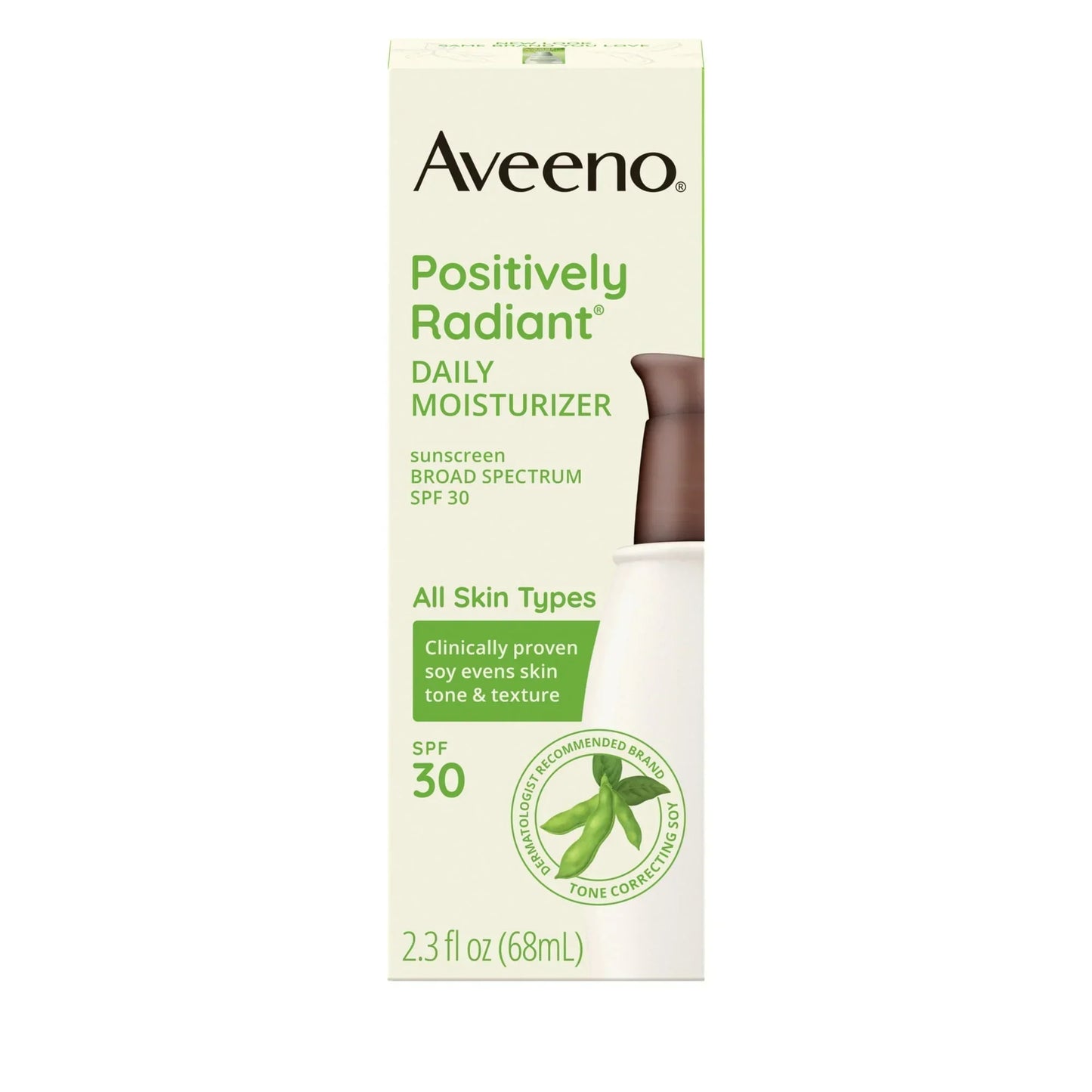 Aveeno Positively Radiant Daily Face Moisturizer Lotion with SPF 30 | 2.3 oz (Pack of 2) - Exotic Pro
