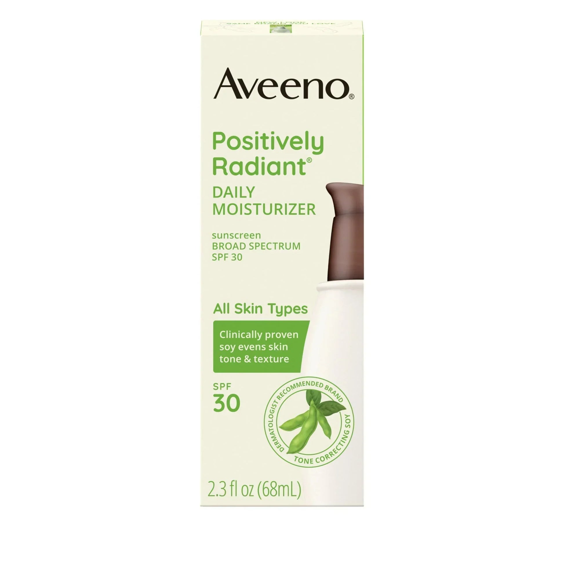 Aveeno Positively Radiant Daily Face Moisturizer Lotion with SPF 30 | 2.3 oz (Pack of 2) - Exotic Pro
