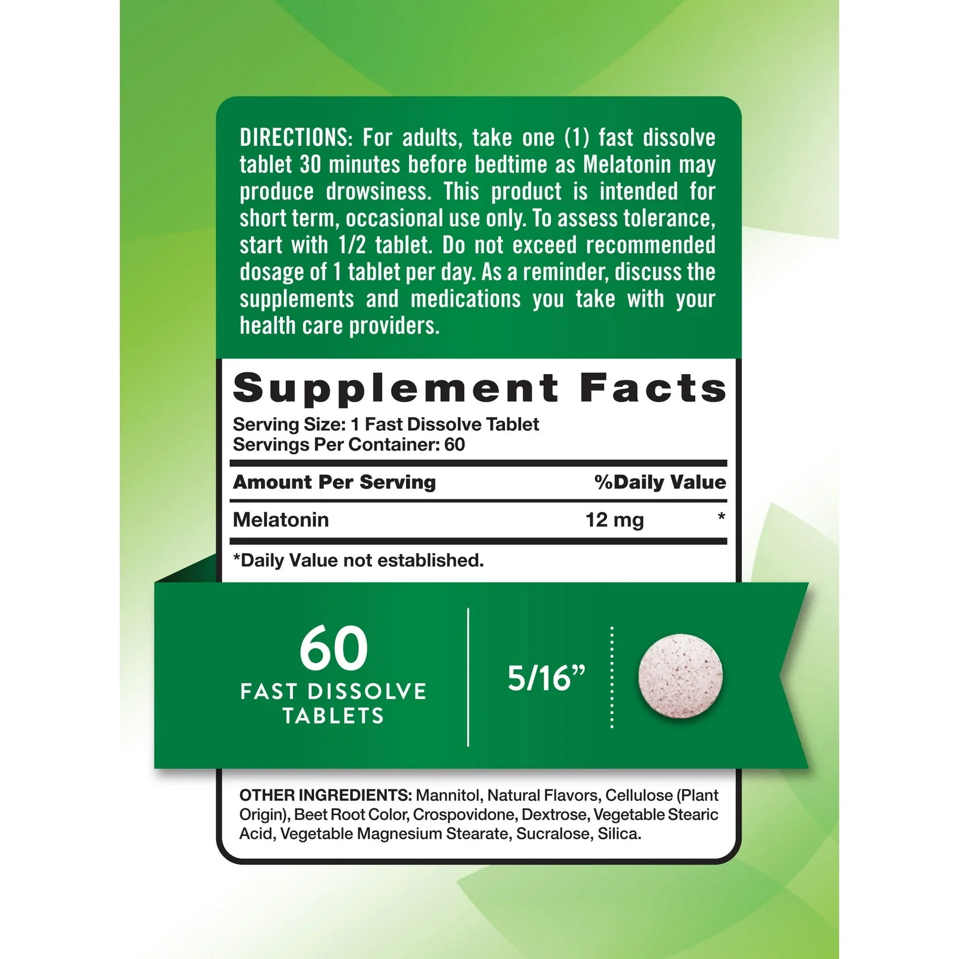 Nature’s Truth Melatonin 12mg Berry Fast Dissolve Vegan Tablets – 60 Ct - Exotic Pro