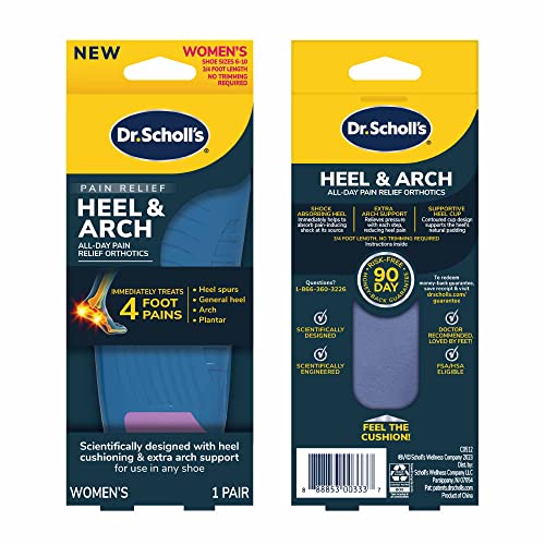 Dr. Scholl's Heel & Arch All-Day Pain Relief Orthotics – Women's Size 6-10