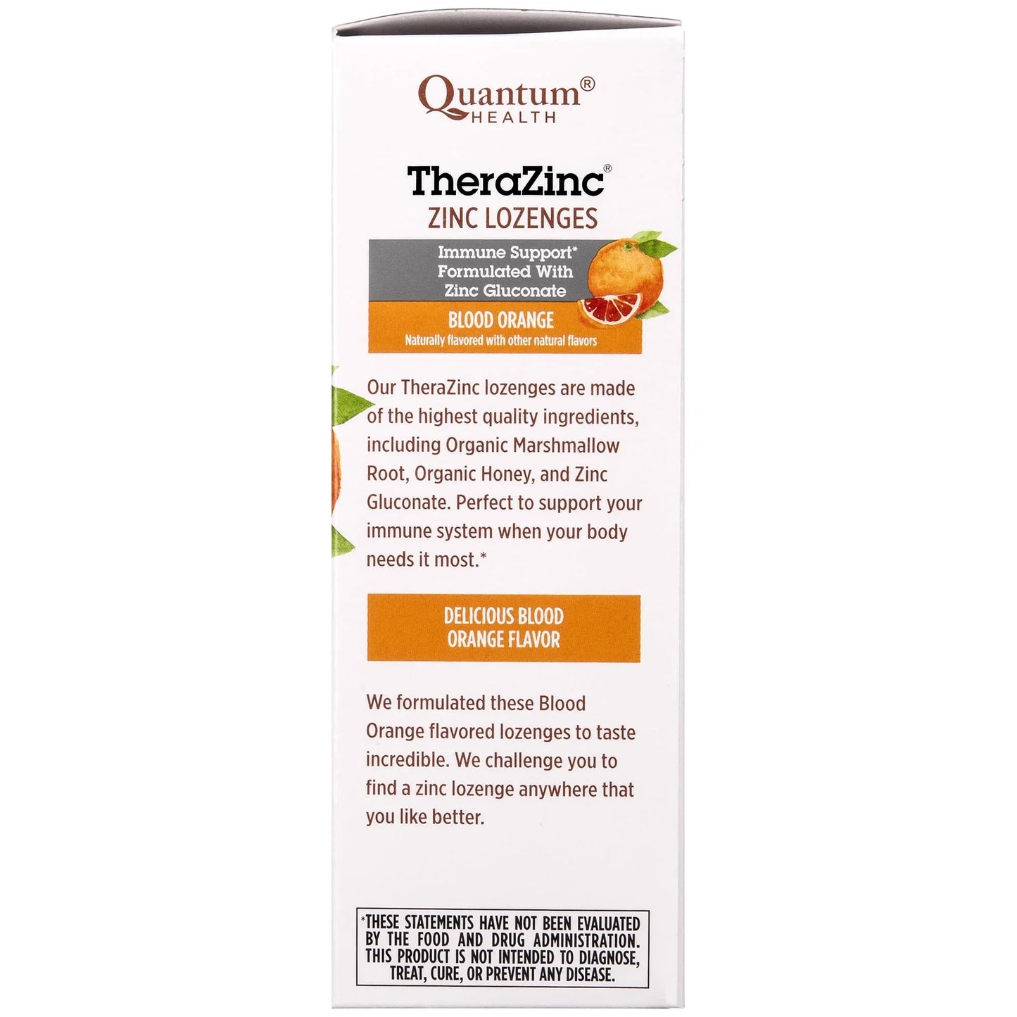 Quantum Health TheraZinc Organic Lozenges Blood Orange - 25 Ct - Exotic Pro
