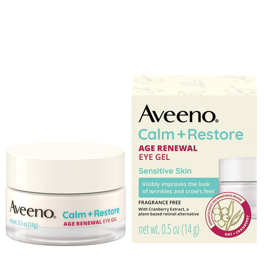 Aveeno Calm + Restore Age Renewal Anti-Wrinkle Under Eye Gel, 0.5 oz