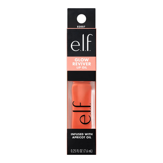 e.l.f. Glow Reviver Lip Oil – Coral Fixation | Hydrating Glossy Lip Tint