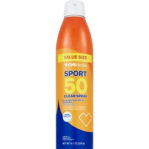 CVS Health Sport Clear Spray Sunscreen SPF 50 – 9.1 oz - Exotic Pro
