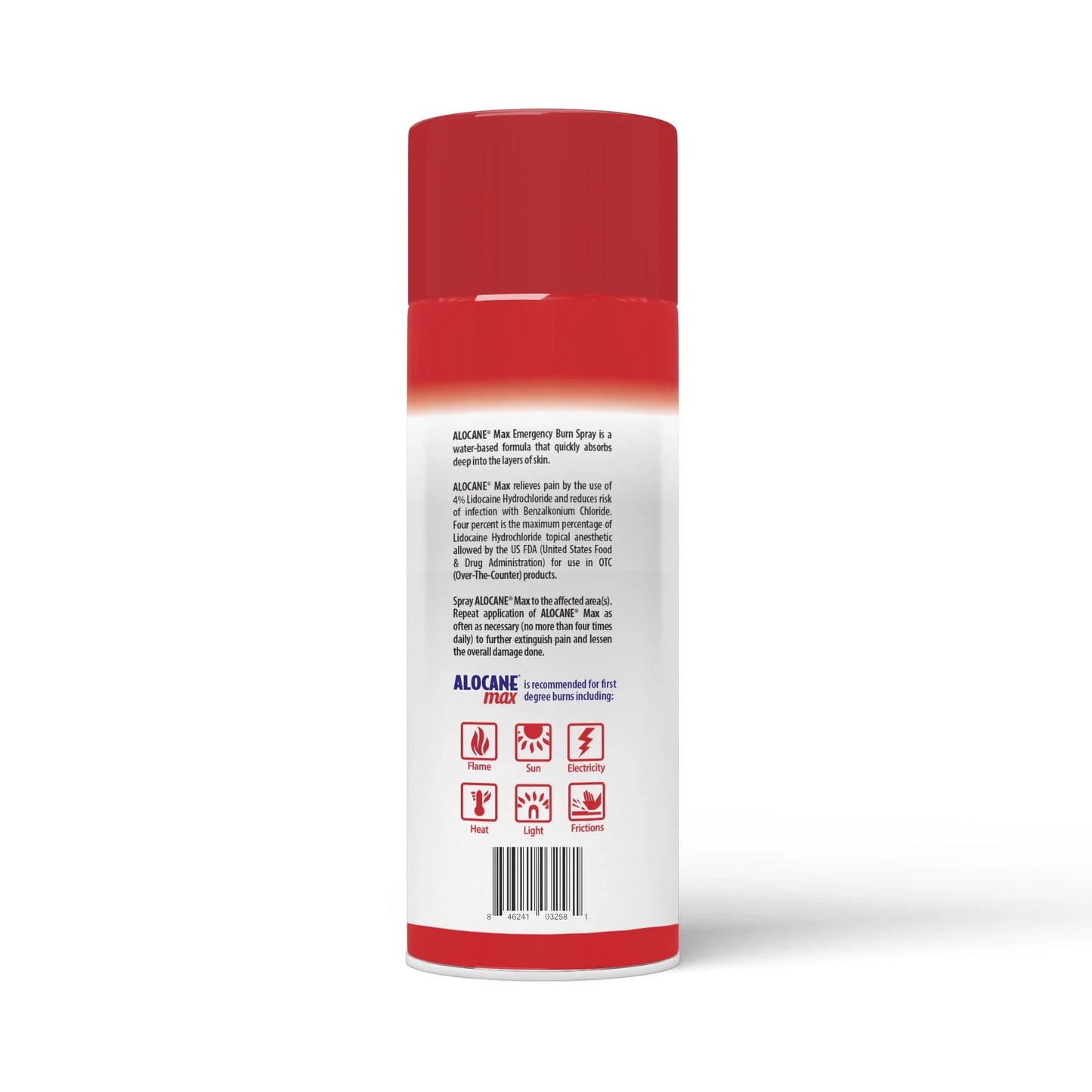 ALOCANE® Max Strength Burn Spray with Antiseptic & 4% Lidocaine, 3.5 fl oz - Exotic Pro