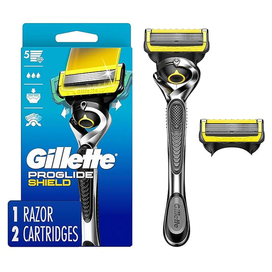 Gillette ProGlide Shield Razor for Men - Handle + 2 Blade Refills