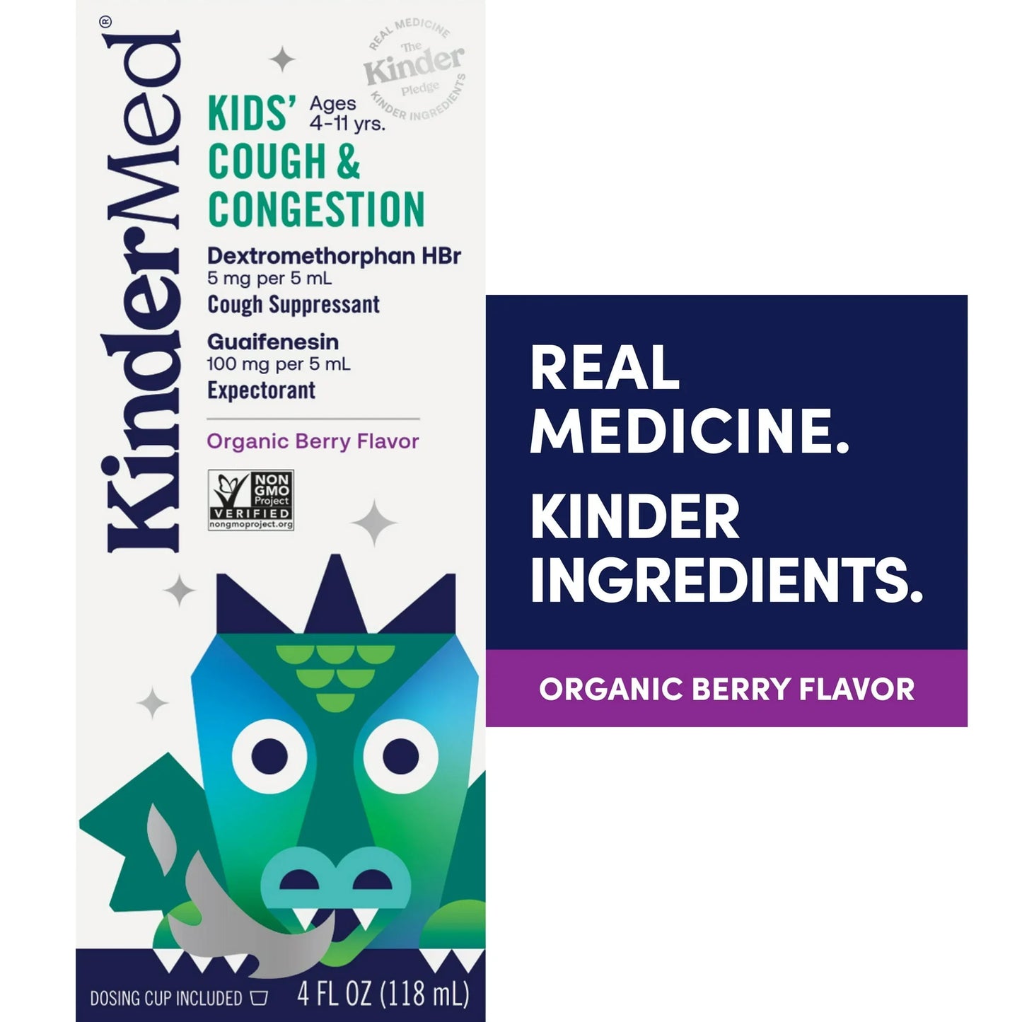 Kinderfarms KinderMed Kids' Cough & Congestion – Organic Berry Flavor, 4oz - Exotic Pro