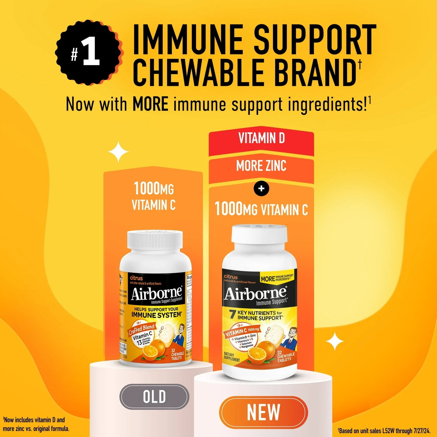 Airborne Vitamin C 1000mg – Immune Support Effervescent Tablets, 32 Ct - Exotic Pro