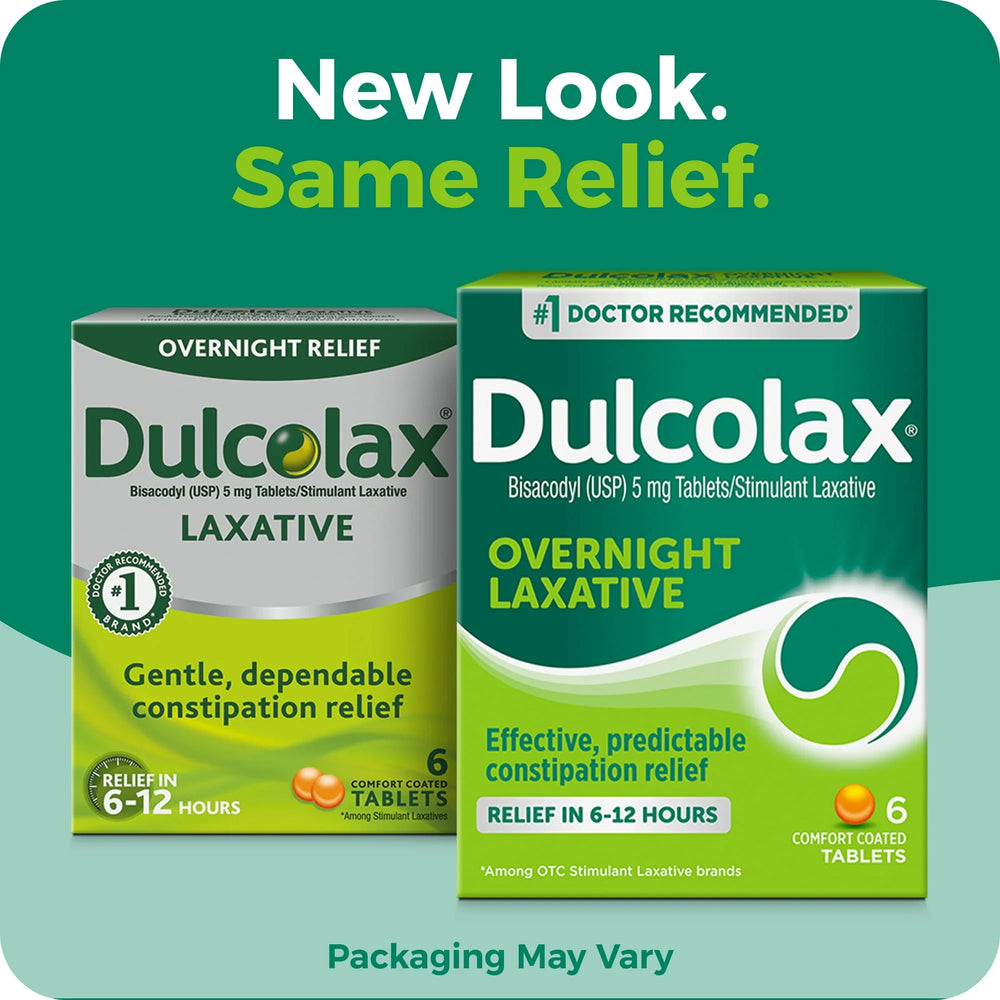 Dulcolax Laxative Tablets 10 Ct | Gentle Overnight Relief with Bisacodyl 5mg - Exotic Pro