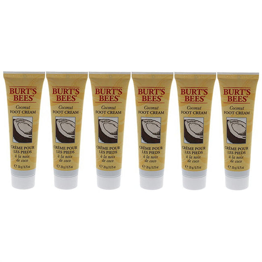 Burt's Bees Coconut Foot Cream with Vitamin E 0.75 oz Pack of 6