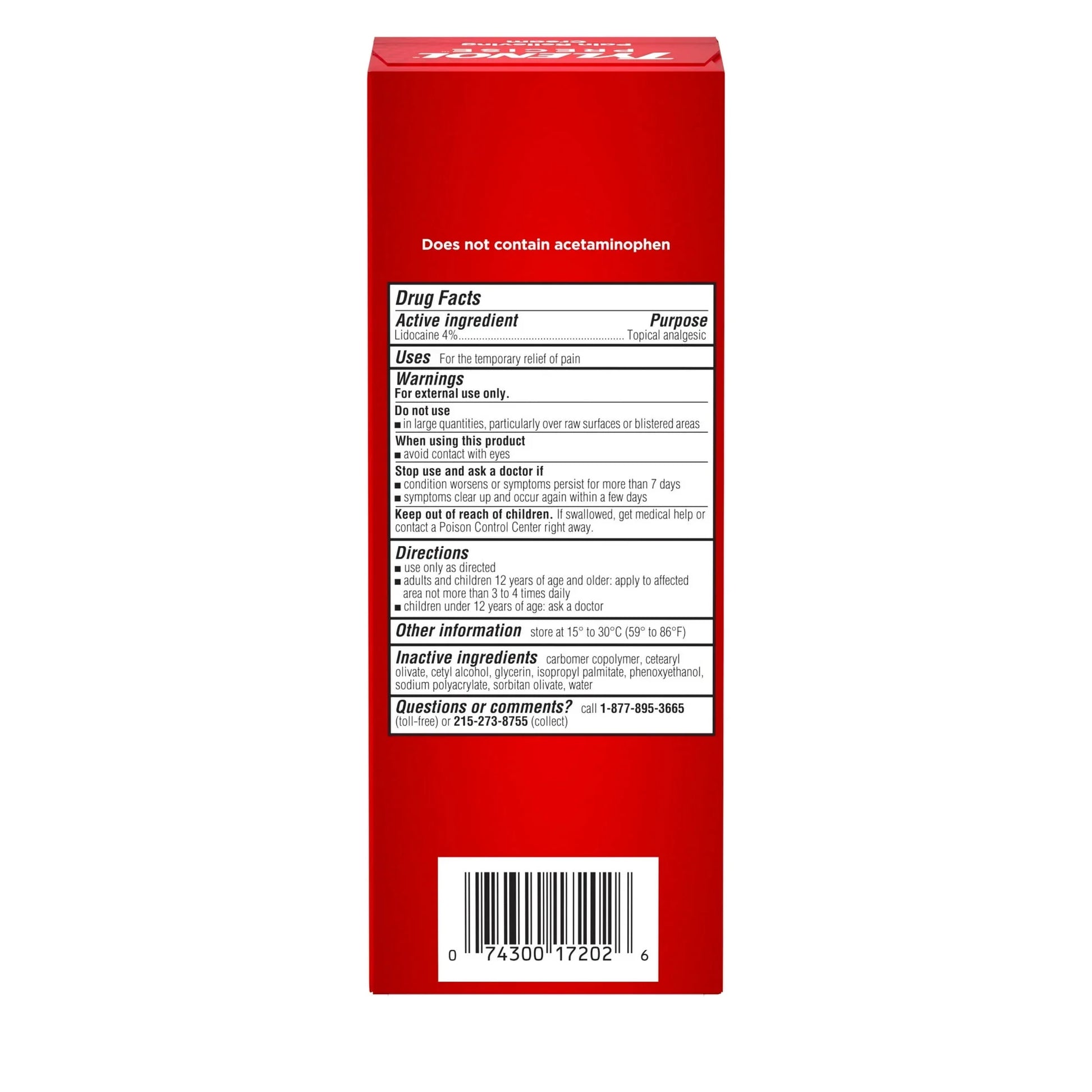 Tylenol Precise Pain Relief Cream with 4% Lidocaine – 4 oz - Exotic Pro
