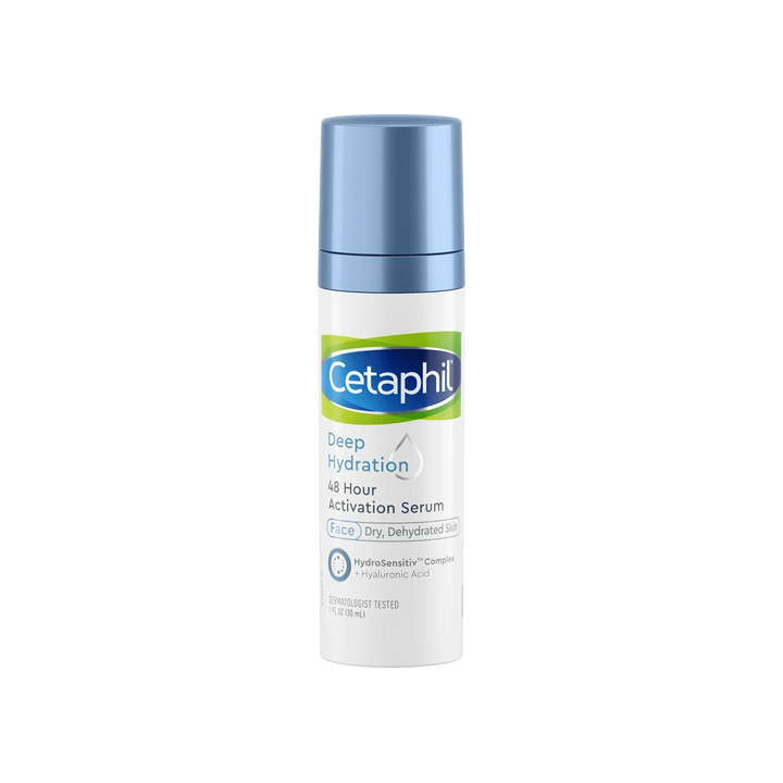 CETAPHIL Deep Hydration 48 Hour Activation Serum | 1 fl oz | 48 Hour Dry Skin Face Moisturizer for Sensitive Skin | With Hyaluronic Acid, Vitamin E &amp; Vitamin B5 | Dermatologist Recommended - Exotic Pro