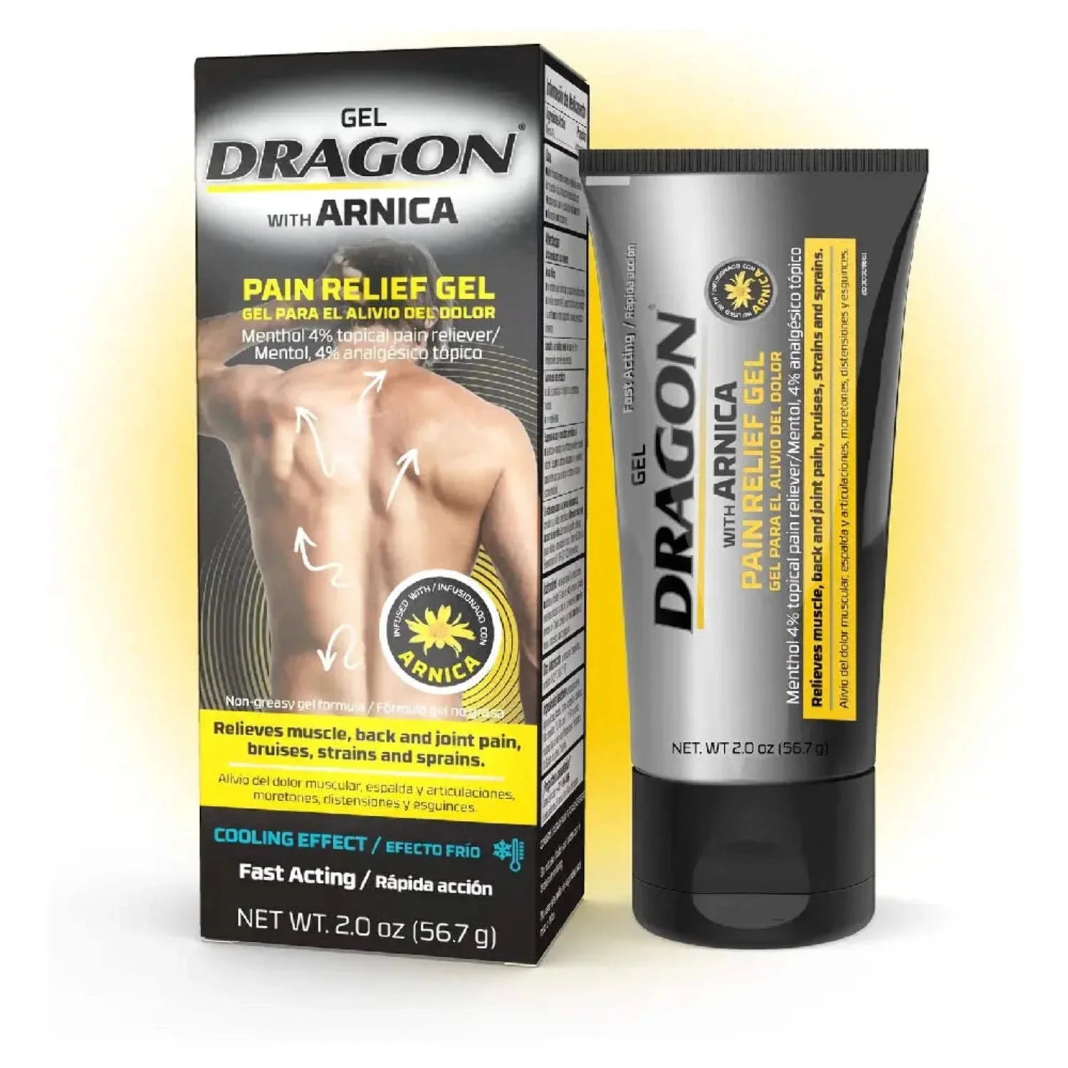 Dragon Gel with Arnica Topical Analgesic for Pain Relief – 2 oz - Exotic Pro