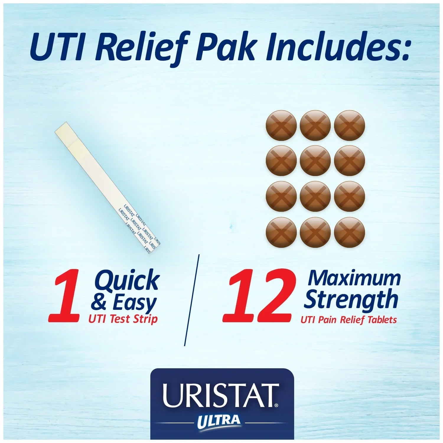Uristat UTI Relief Pak with Cranberry – 12 Ct | Fast Urinary Pain Relief - Exotic Pro