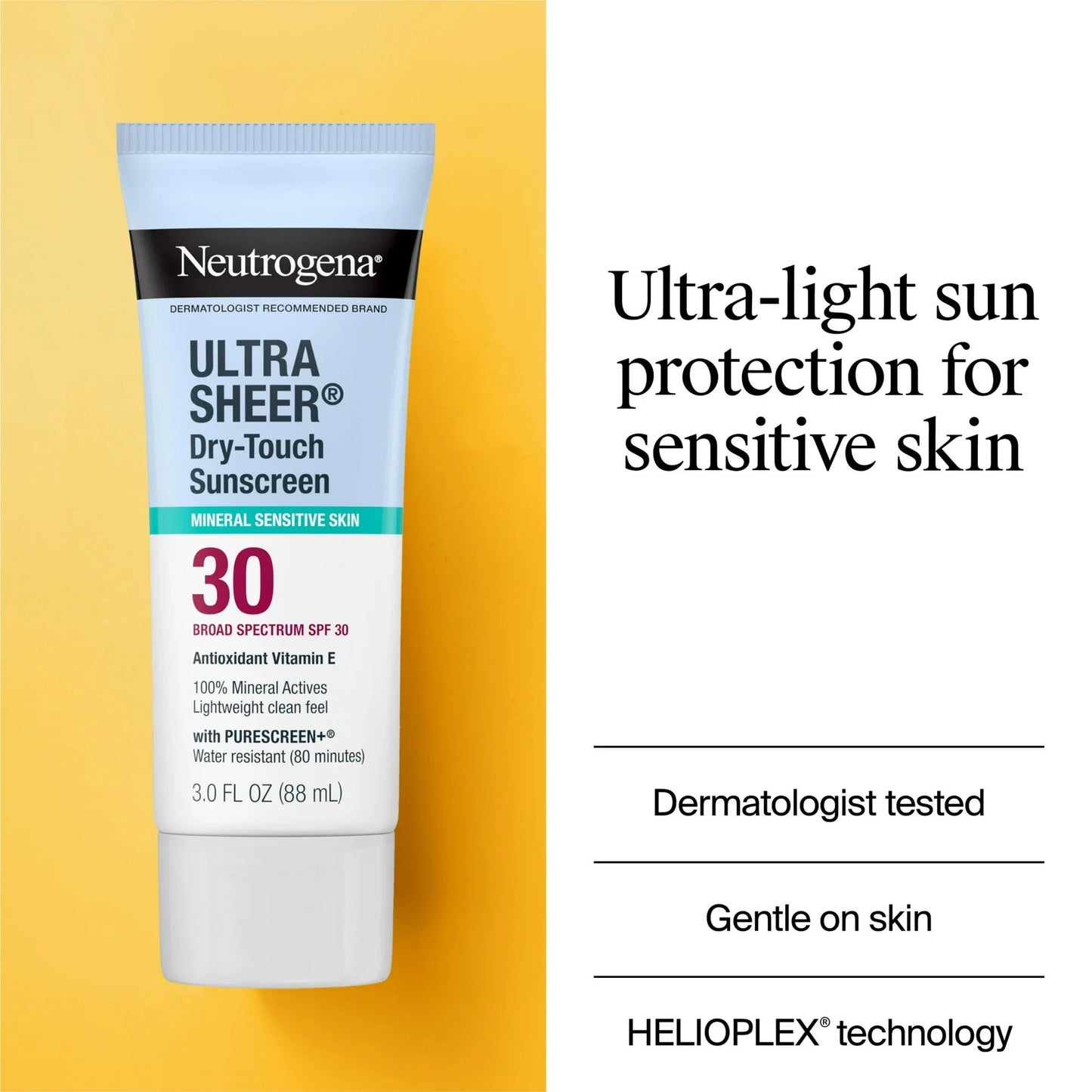 Neutrogena UltraSheer Mineral Sunscreen SPF 30, Dry-Touch Lotion, 3 oz - Exotic Pro