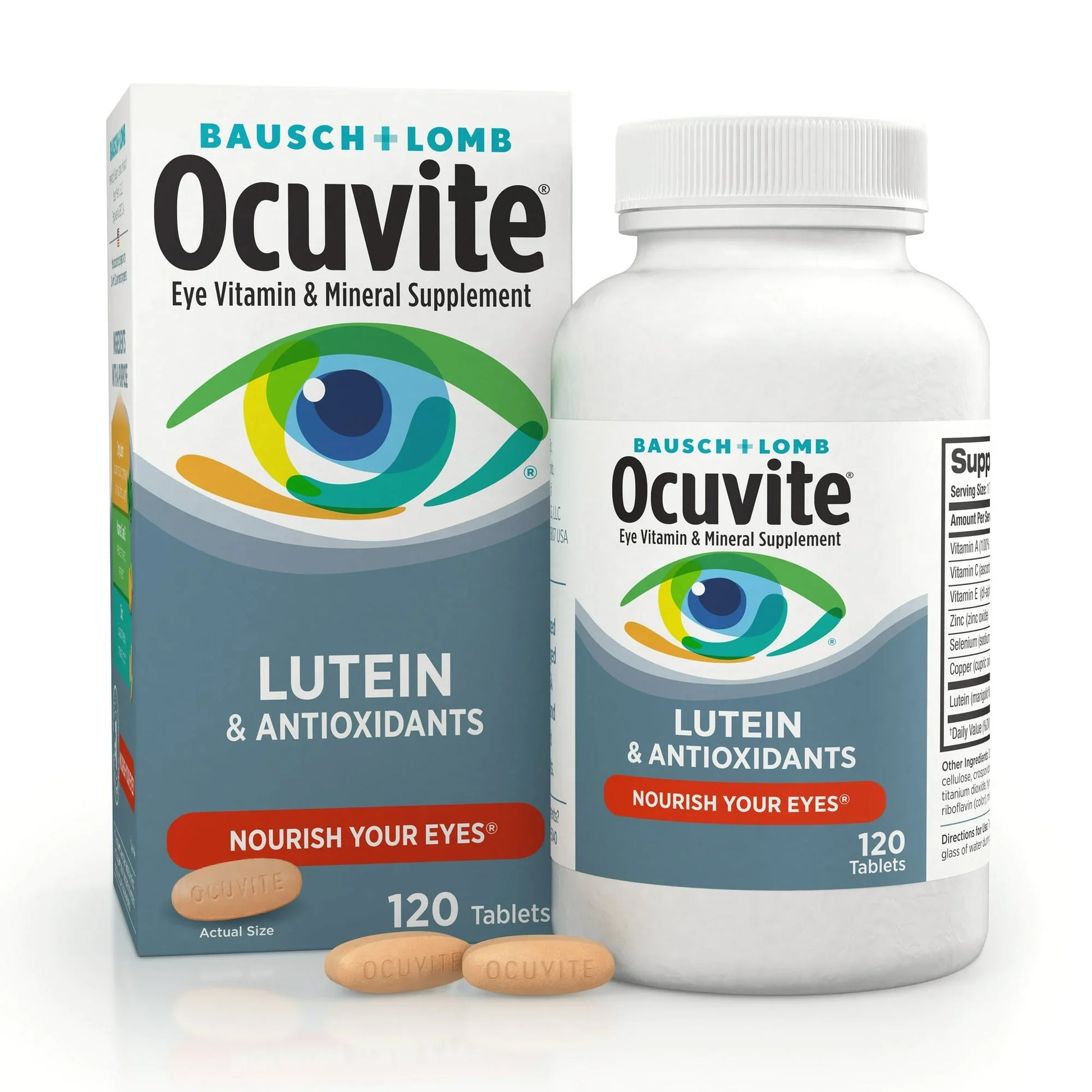 Bausch + Lomb Ocuvite Eye Vitamin & Mineral Supplement Tablets - 120 CT - Exotic Pro