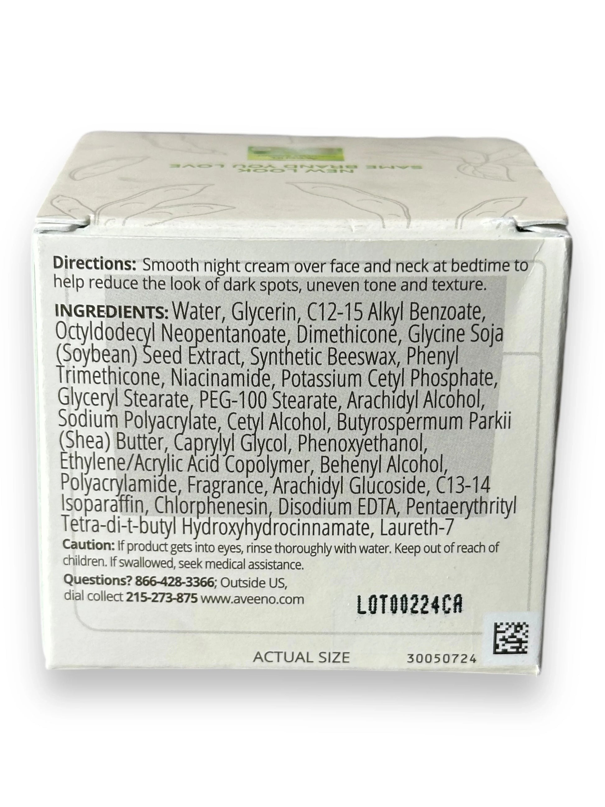 Aveeno Positively Radiant Moisturizing Face & Neck Night Cream, 1.7 oz - Exotic Pro