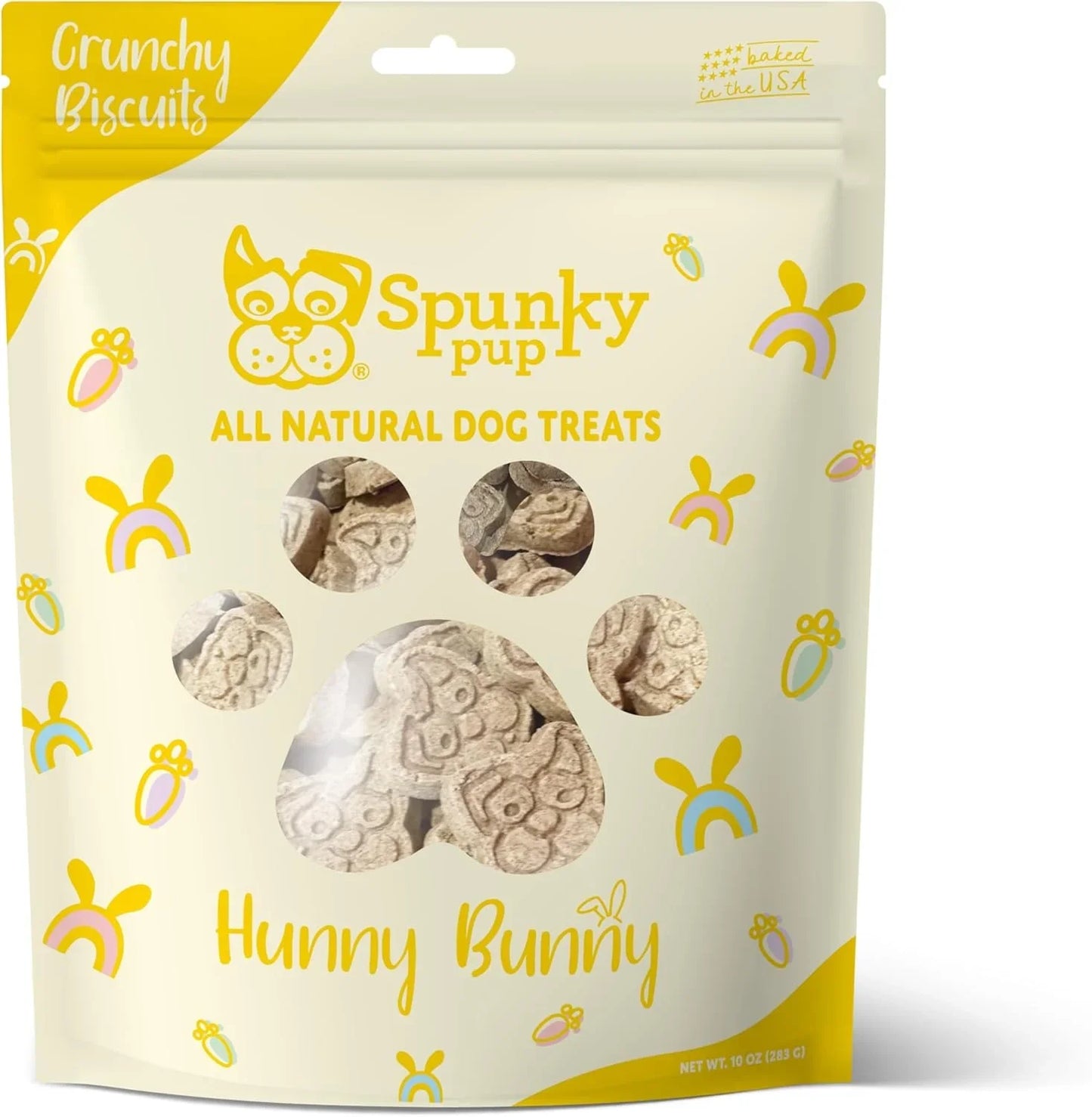 Spunky Pup Hunny Bunny Crunchy Biscuit Treats, 10 oz - Exotic Pro