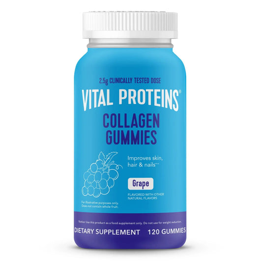 Vital Proteins Collagen Supplement Gummies, Grape Flavor, 120 Count - Exotic Pro