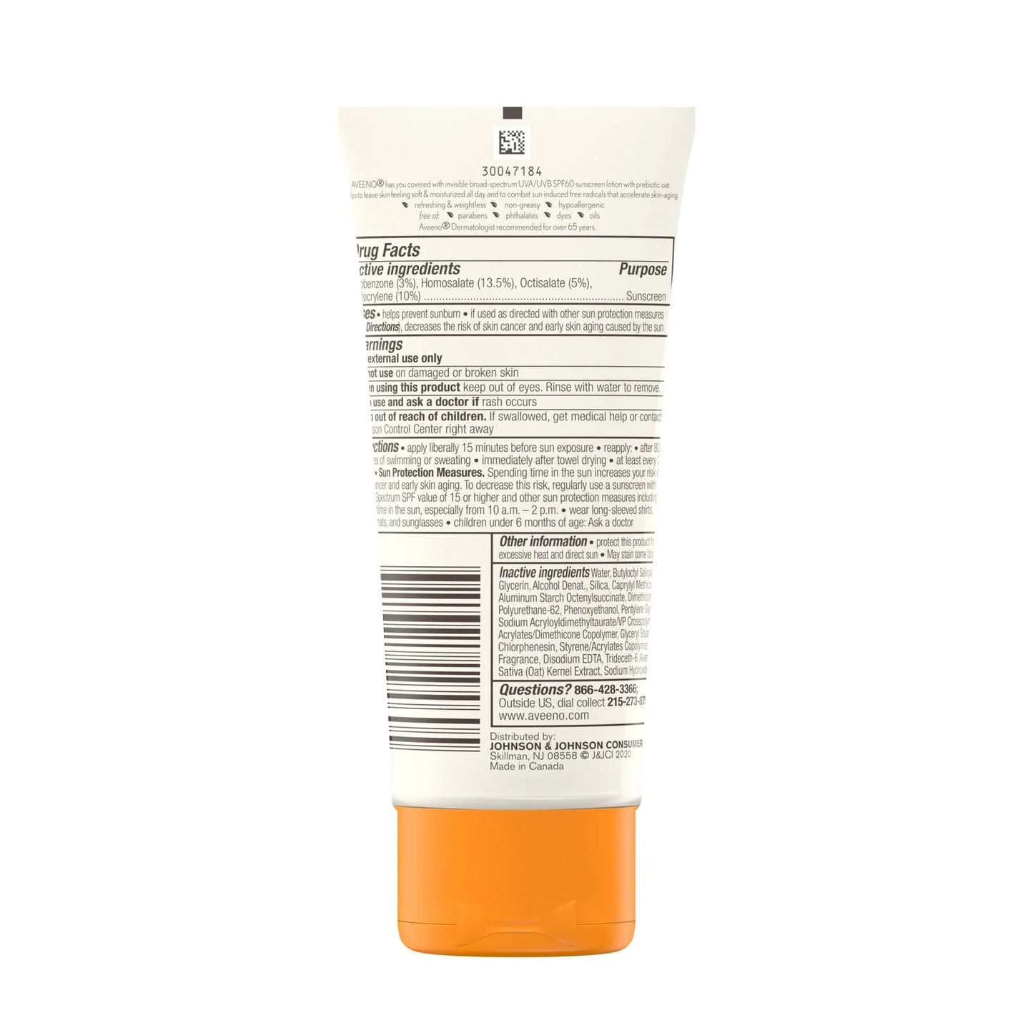 Aveeno Protect + Hydrate Sunscreen Lotion SPF 60 for Body, 3 fl oz - Exotic Pro