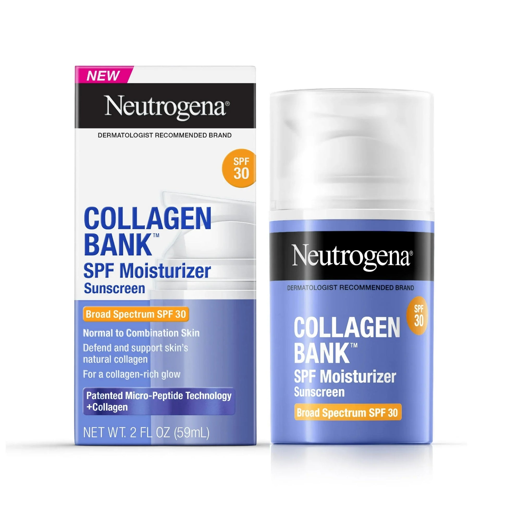 Neutrogena Collagen Bank Daily Face Moisturizer with SPF 30, 2 fl. oz - Exotic Pro