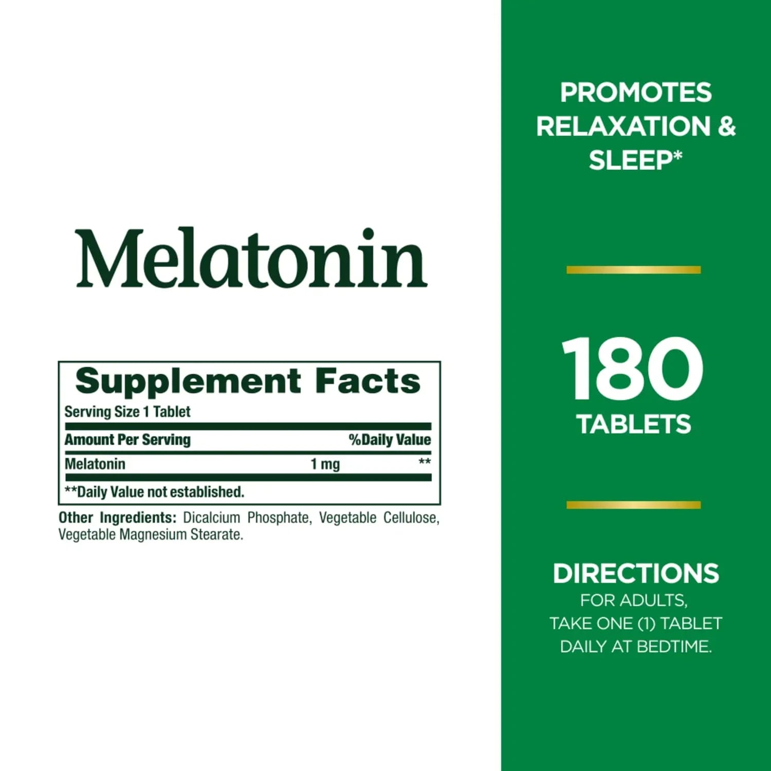 Nature’s Bounty Melatonin 1mg Sleep Aid Tablets – 180 Count - Exotic Pro