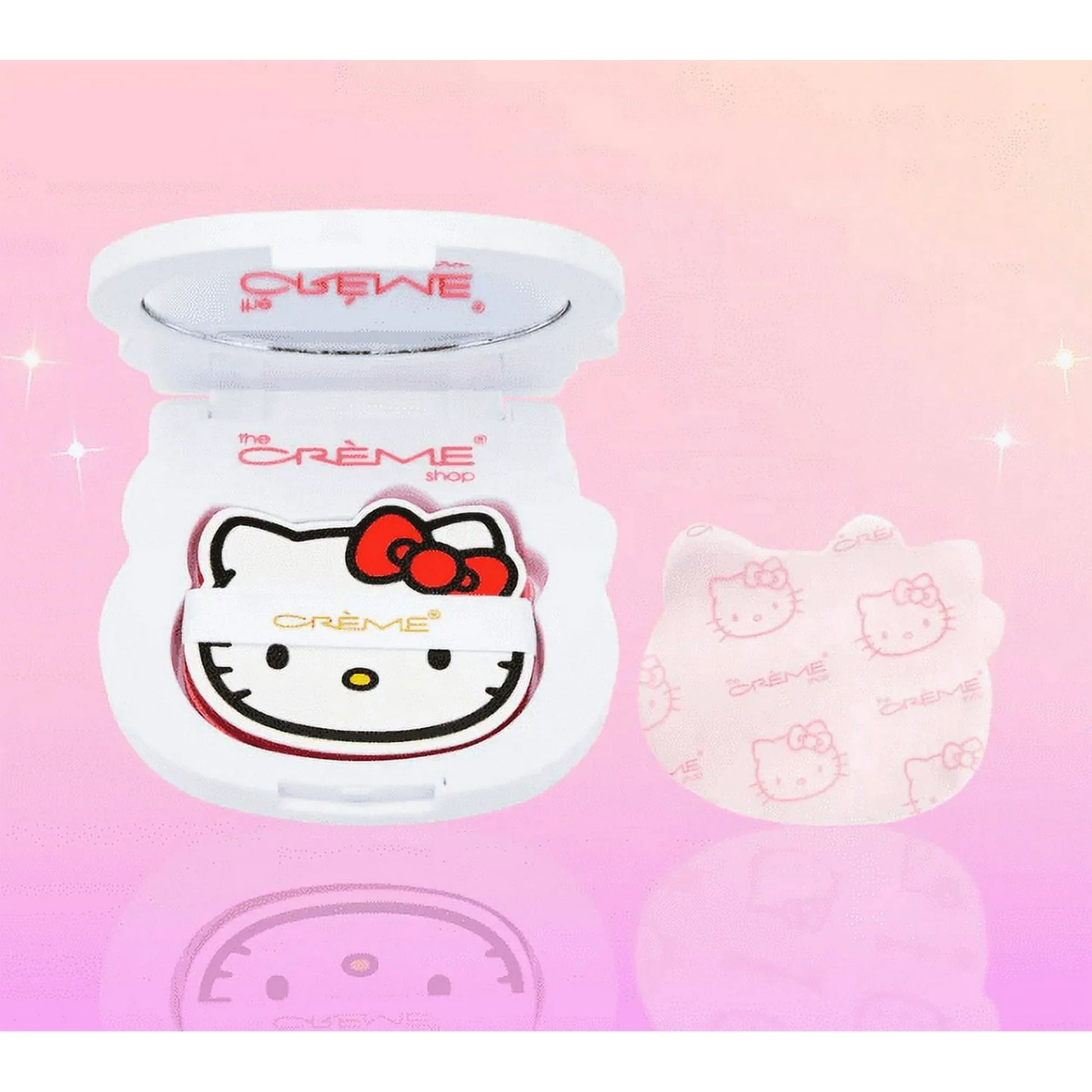 The Crème Shop Hello Kitty Mattifying Blotting Paper + Reusable Mirror Compact (Limited Edition) - Exotic Pro