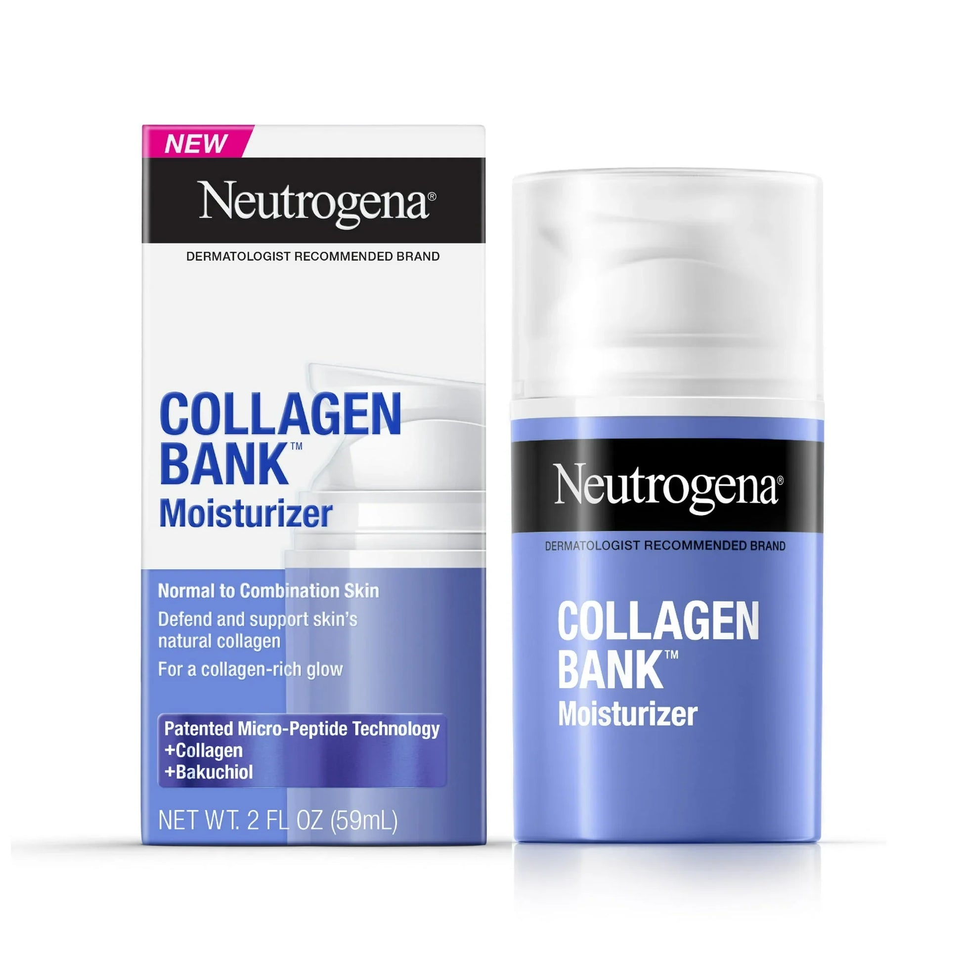 Neutrogena Collagen Bank Anti-Aging Face Moisturizer, Non-Greasy, 2 fl. oz - Exotic Pro