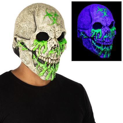 Black Light Reactive Radioactive Skull Latex Mask | Ghoulish - Exotic Pro