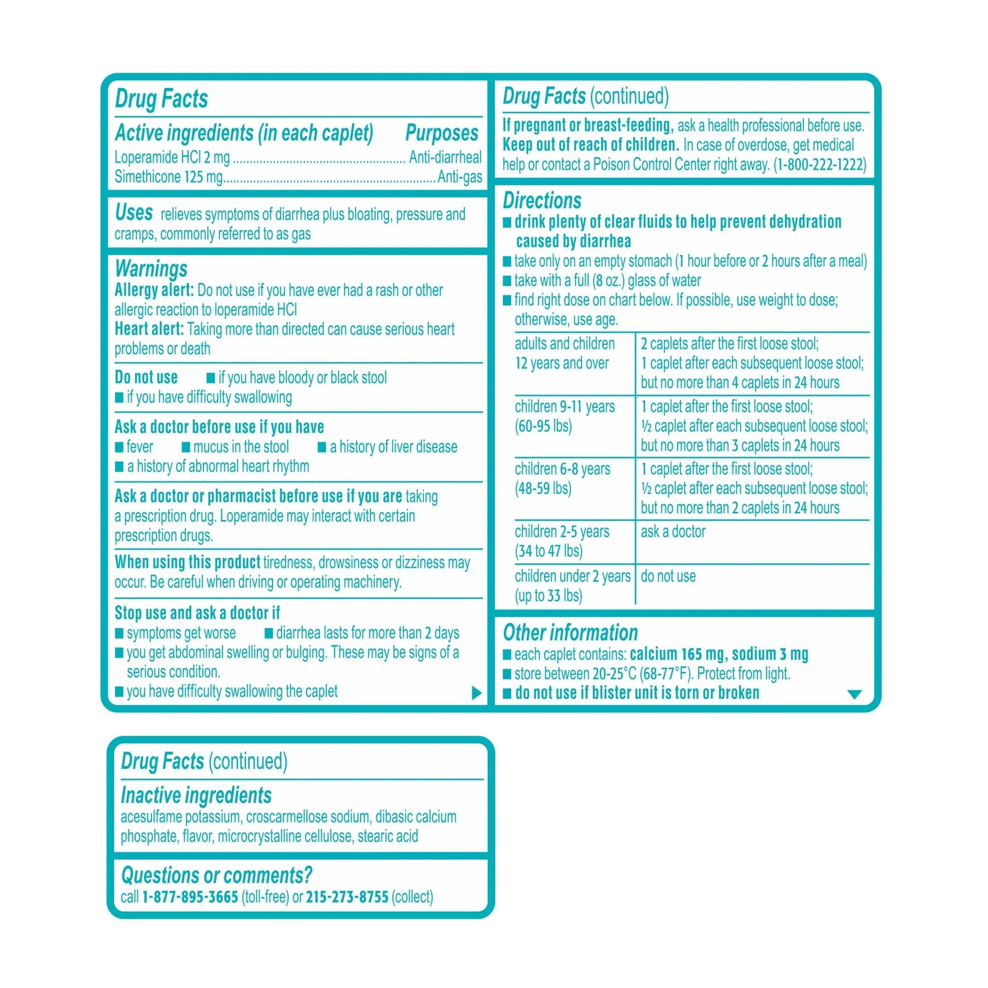 Imodium Multi-Symptom Relief Caplets 24 Ct | Diarrhea & Gas Relief Formula - Exotic Pro