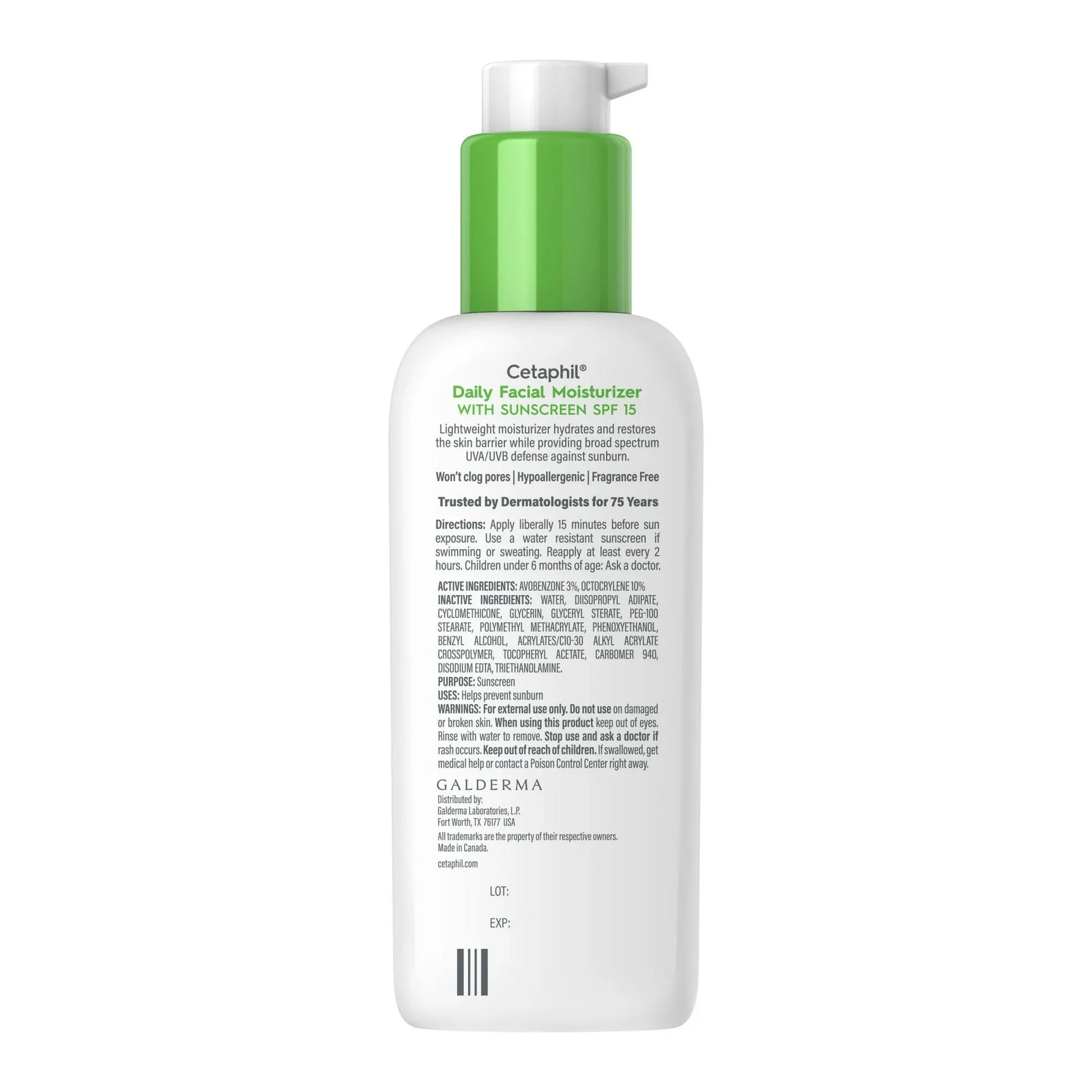 Cetaphil Daily Facial Moisturizer with SPF15, For Sensitive Skin, 4 oz - Exotic Pro