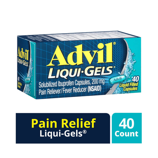 Advil Liqui-Gels 200mg Ibuprofen Pain & Fever Relief Capsules – 40 Ct - Exotic Pro