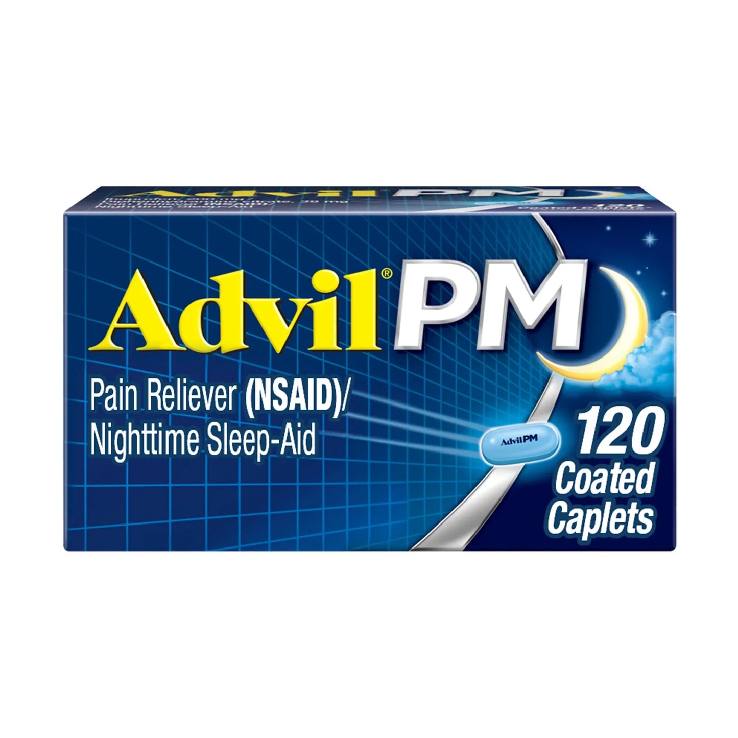 Advil PM Caplets – Ibuprofen & Sleep Aid for Pain Relief, Coated, 120 Ct - Exotic Pro