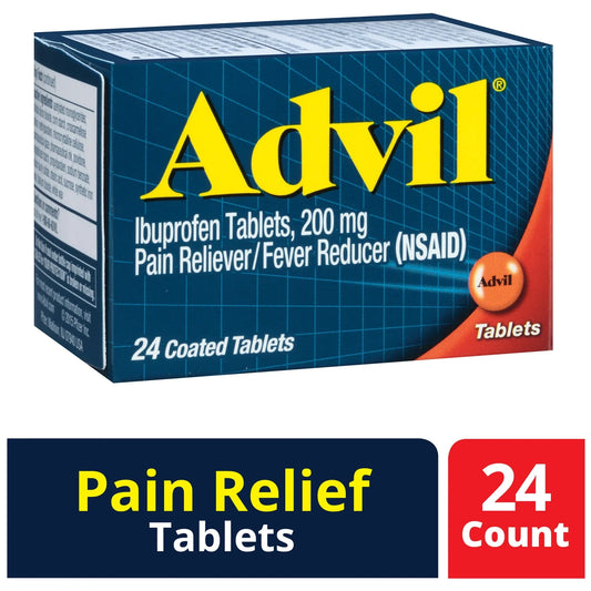 Advil Pain Reliever & Fever Reducer Tablets 200mg Ibuprofen, 24 Ct - Exotic Pro